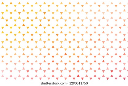 Light Yellow, Orange vector seamless template with crystals, triangles. Decorative design in abstract style with triangles. Design for textile, fabric, wallpapers.