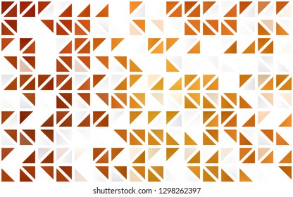 Light Yellow, Orange vector seamless template with crystals, triangles. Illustration with set of colorful triangles. Pattern for design of window blinds, curtains.
