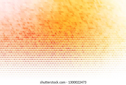 Light Yellow, Orange vector seamless texture in triangular style. Modern abstract illustration with colorful triangles. Pattern for trendy fabric, wallpapers.