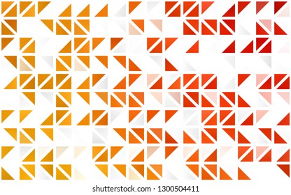 Light Yellow, Orange vector seamless texture in triangular style. Abstract gradient illustration with triangles. Pattern for design of fabric, wallpapers.