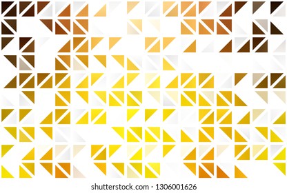 Light Yellow, Orange vector seamless template with crystals, triangles. Beautiful illustration with triangles in nature style. Trendy design for wallpaper, fabric makers.