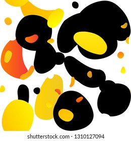 Light Yellow, Orange vector seamless pattern with spheres. Abstract illustration with colored bubbles in nature style. Pattern for trendy fabric, wallpapers.