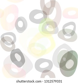 Light Yellow, Orange vector seamless template with spots. Illustration with set of shining colorful abstract circles. Pattern for design of fabric, wallpapers.