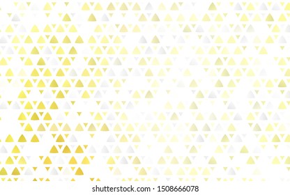 Light Yellow, Orange vector seamless layout with lines, triangles. Illustration with set of colorful triangles. Pattern for design of window blinds, curtains.