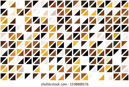 Light Yellow, Orange vector seamless layout with lines, triangles. Decorative design in abstract style with triangles. Pattern for trendy fabric, wallpapers.