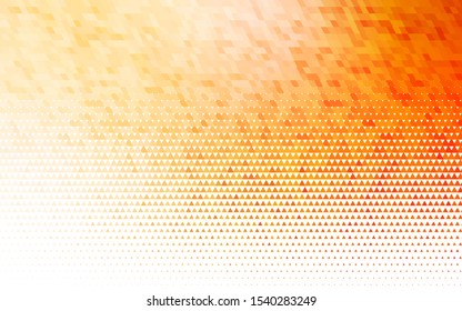 Light Yellow, Orange vector seamless pattern in polygonal style. Decorative design in abstract style with triangles. Pattern for design of fabric, wallpapers.