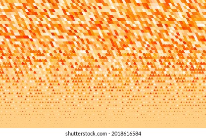 Patrón transparente de vector naranja amarillo claro en estilo poligonal. Diseño decorativo de estilo abstracto con triángulos. Patrón para el diseño de tela, papel pintado.