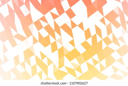 Light Yellow, Orange vector shining hexagonal template. Creative illustration in halftone style with gradient. The best triangular design for your business.