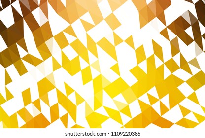 Light Yellow, Orange vector shining hexagonal pattern. A sample with polygonal shapes. The completely new template can be used for your brand book.