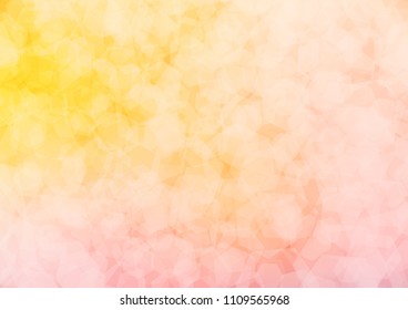 Light Yellow, Orange vector shining hexagonal background. Geometric illustration in Origami style with gradient.  The best hexagonal design for your business.