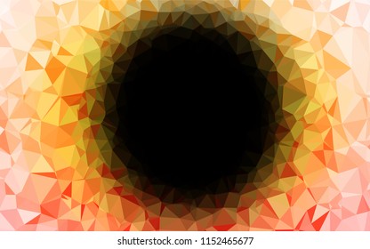 Light Yellow, Orange vector shining hexagonal pattern. A vague abstract illustration with gradient. The elegant pattern can be used as part of a brand book.