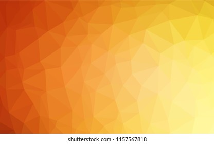 Light Yellow, Orange vector shining hexagonal background. Colorful abstract illustration with gradient. Brand new design for your business.