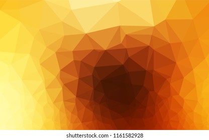 Light Yellow, Orange vector shining hexagonal background. Modern geometrical abstract illustration with gradient. The template can be used as a background for cell phones.
