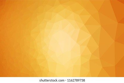 Light Yellow, Orange vector shining hexagonal template. Colorful illustration in abstract style with gradient. Brand new style for your business design.