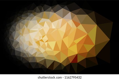 Light Yellow, Orange vector shining hexagonal background. Creative illustration in halftone style with gradient. The polygonal design can be used for your web site.