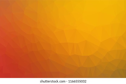Light Yellow, Orange vector shining hexagonal template. Colorful illustration in abstract style with gradient. The best triangular design for your business.