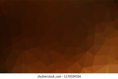 Light Yellow, Orange vector shining hexagonal template. Geometric illustration in Origami style with gradient.  The elegant pattern can be used as part of a brand book.