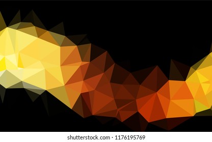 Light Yellow, Orange vector shining hexagonal template. A completely new color illustration in a vague style. The textured pattern can be used for background.