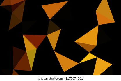 Light Yellow, Orange vector shining hexagonal pattern. A sample with polygonal shapes. The elegant pattern can be used as part of a brand book.