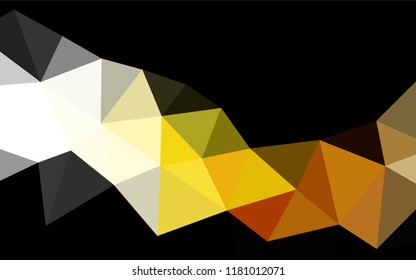Light Yellow, Orange vector shining hexagonal pattern. Colorful abstract illustration with gradient. The textured pattern can be used for background.