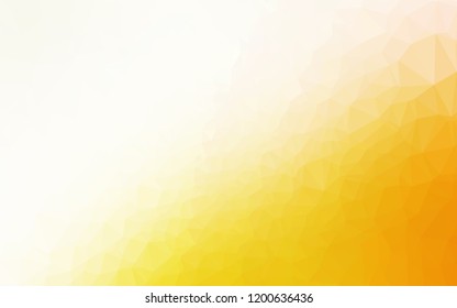 Light Yellow, Orange vector shining hexagonal pattern. Creative geometric illustration in Origami style with gradient. The elegant pattern can be used as part of a brand book.