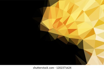 Light Yellow, Orange vector shining hexagonal pattern. Colorful abstract illustration with gradient. The elegant pattern can be used as part of a brand book.