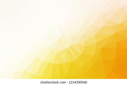 Light Yellow, Orange vector shining hexagonal template. Shining colored illustration in a Brand new style. The elegant pattern can be used as part of a brand book.