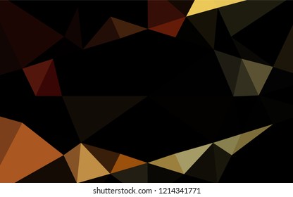 Light Yellow, Orange vector shining hexagonal template. Colorful abstract illustration with gradient. The polygonal design can be used for your web site.