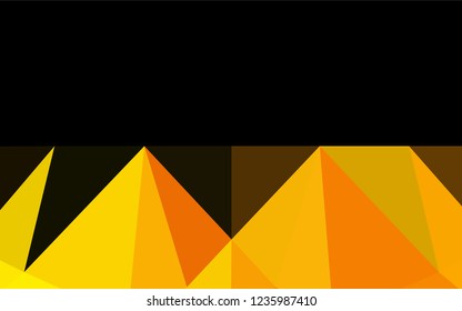 Light Yellow, Orange vector shining hexagonal pattern. Shining colored illustration in a Brand new style. The elegant pattern can be used as part of a brand book.