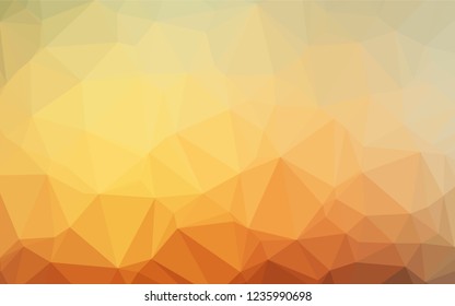 Light Yellow, Orange vector shining hexagonal pattern. A completely new color illustration in a vague style. The completely new template can be used for your brand book.