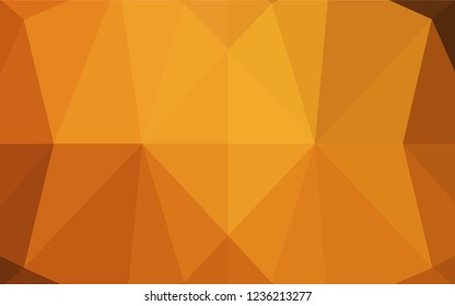 Light Yellow, Orange vector shining hexagonal template. Shining colored illustration in a Brand new style. Brand new design for your business.