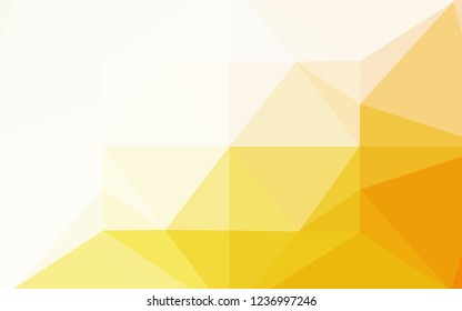 Light Yellow, Orange vector shining hexagonal background. Shining colored illustration in a Brand new style. A completely new design for your business.