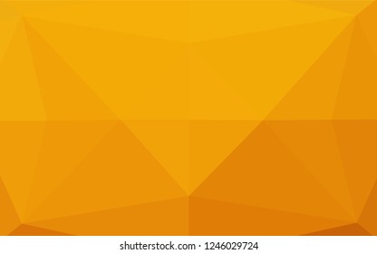 Light Yellow, Orange vector shining hexagonal pattern. Shining colored illustration in a Brand new style. The completely new template can be used for your brand book.