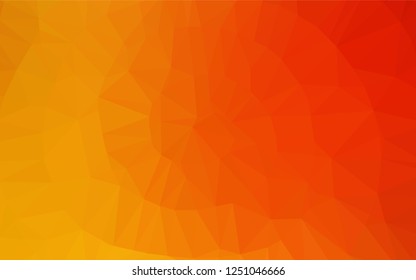 Light Yellow, Orange vector shining hexagonal template. A completely new color illustration in a vague style. The textured pattern can be used for background.