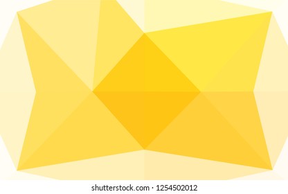 Light Yellow, Orange vector shining hexagonal template. Creative geometric illustration in Origami style with gradient. The completely new template can be used for your brand book.