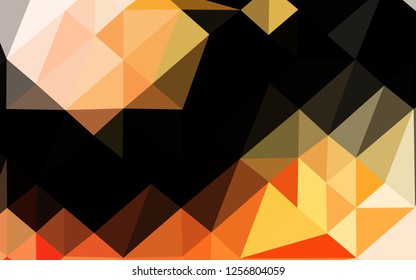 Light Yellow, Orange vector shining triangular template. Shining colored illustration in a Brand new style. Elegant pattern for a brand book.