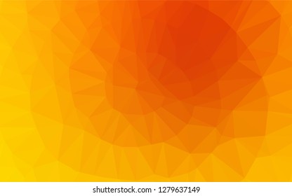 Light Yellow, Orange vector shining hexagonal template. A completely new color illustration in a vague style. The textured pattern can be used for background.