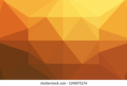 Light Yellow, Orange vector shining hexagonal background. Shining colored illustration in a Brand new style. The template can be used as a background for cell phones.