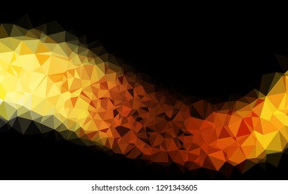Light Yellow, Orange vector shining triangular background. Modern geometrical abstract illustration with gradient. Completely new template for your business design.