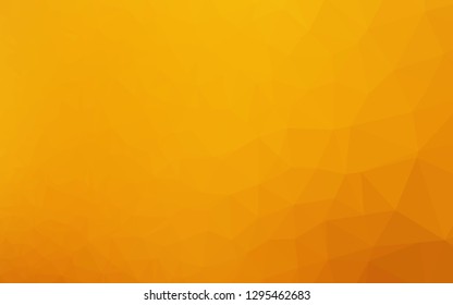 Light Yellow, Orange vector shining triangular background. A completely new color illustration in a vague style. Textured pattern for background.