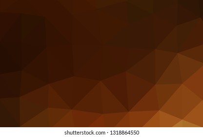 Light Yellow, Orange vector shining triangular background. Colorful illustration in abstract style with gradient. New texture for your design.