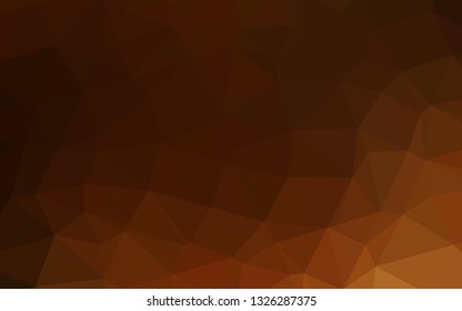Light Yellow, Orange vector shining triangular background. Colorful illustration in Origami style with gradient.  Brand new design for your business.