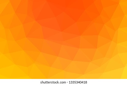 Light Yellow, Orange vector shining triangular background. Brand new colorful illustration in with gradient. Template for a cell phone background.