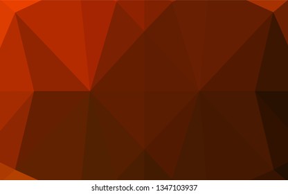 Light Yellow, Orange vector shining hexagonal pattern. Glitter abstract illustration with an elegant design. A new texture for your design.
