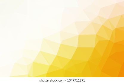 Light Yellow, Orange vector shining triangular pattern. Glitter abstract illustration with an elegant design. New texture for your design.