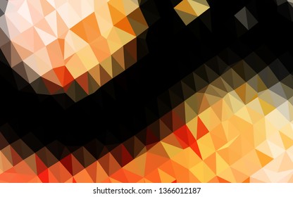 Light Yellow, Orange vector shining triangular background. Modern geometrical abstract illustration with gradient. Brand new style for your business design.