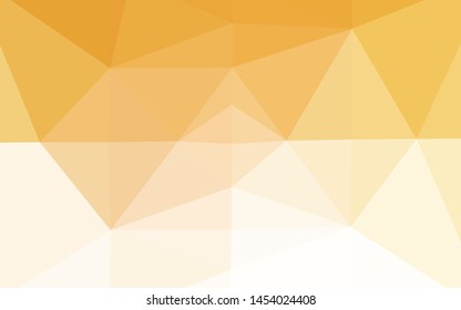 Light Yellow, Orange vector shining triangular template. Triangular geometric sample with gradient.  Template for a cell phone background.
