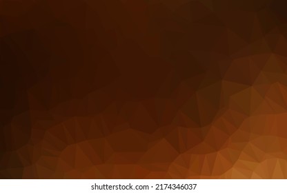 Light Yellow, Orange vector shining triangular pattern. Colorful illustration in abstract style with gradient. Template for a cell phone background.