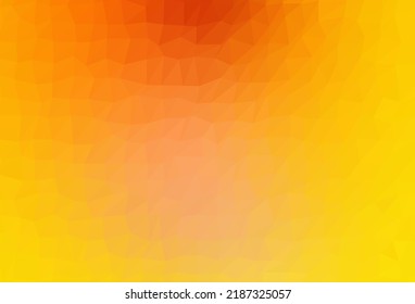 Plantilla triangular ligera amarilla, vectorial naranja brillante. Muestra geométrica triangular con gradiente.  Plantilla para su libro de marca.