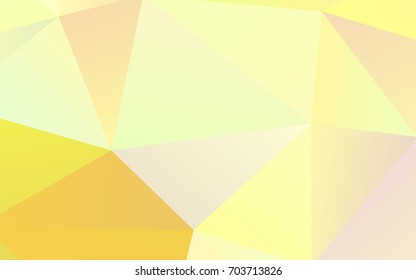 Light Yellow, Orange vector shining triangular template. Colorful illustration in abstract style with gradient. The completely new template can be used for your brand book.